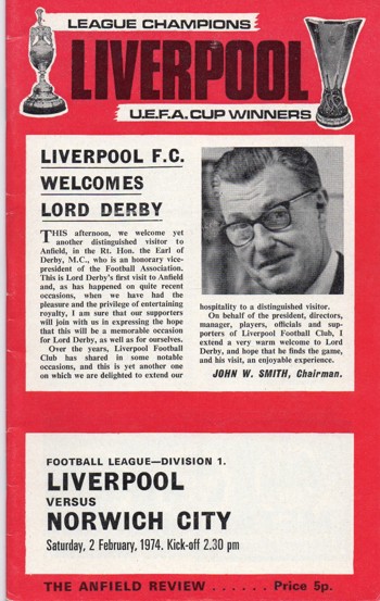 Match programme